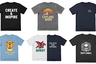 do typography tshirt graphics t shirt and merchandise designs