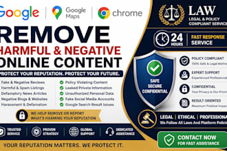 help remove fake reviews, harmful listings and defamatory news articles