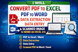 convert PDF to excel, PDF to word