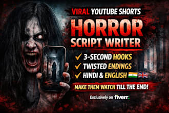 write viral youtube shorts horror script writer high retention