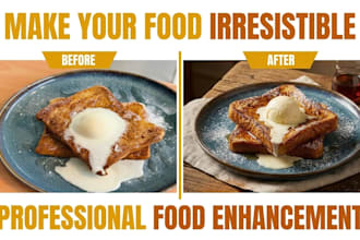 professionally enhance and retouch your food photos