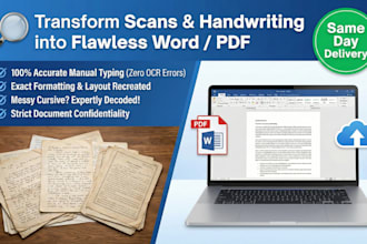 accurately convert handwritten notes and scanned images to word or PDF