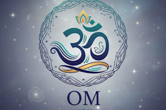 design a sacred and elegant om logo for your brand