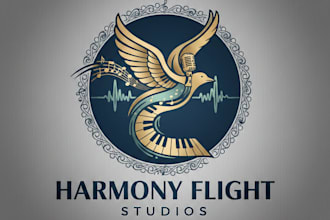design a unique musical instrument logo for your brand