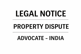 draft a powerful legal notice for property dispute in india