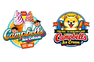 design a professional ice cream logo for your business