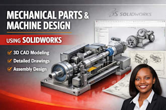 do mechanical parts and machine design using solidworks