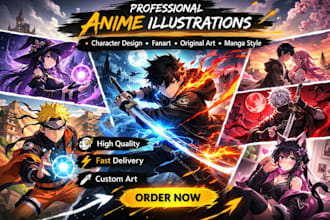 design a custom anime character illustration