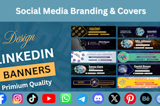 design facebook, instagram linkedin, youtube banner or logo