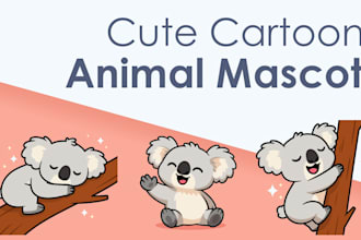 create animal mascot character in vector format