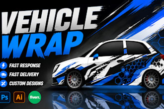 create a professional graphic designer car ,food truk and vehicle wrap