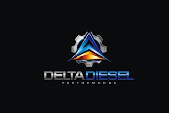 make modern automotive logo for delta diesel performance