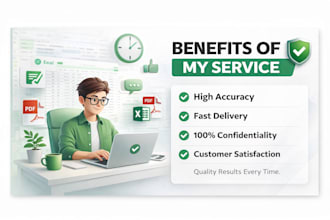 do data entry, PDF to excel, copy paste and ms office work