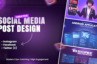 design social media posts and facebook ads post, instagram post,carousel design