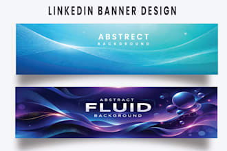 create abstract background linkedin cover design
