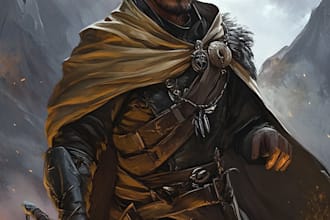 draw dungeons and dragons or oc illustration