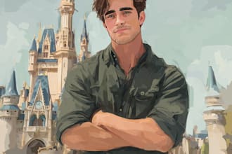 create pixar, disney style characters
