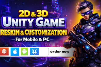 reskin and customize your unity 2d and 3d games for mobile and PC