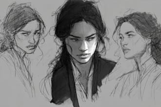 draw a rough sketch character