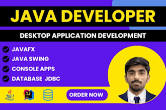 develop java desktop application using javafx, java swing
