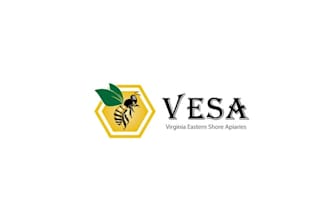 design natural bee keeping company logo