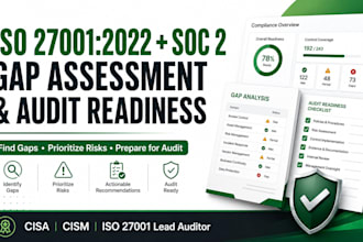 perform iso 27001 and soc 2 gap assessment for audit readiness