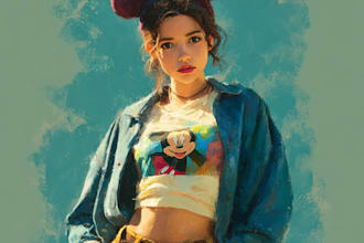 draw a custom disney portrait illustration