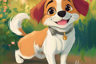 draw pet portrait digital art dog portrait