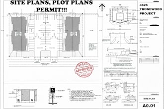 create a site plan or plot plan for city permit approval fast