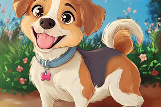 create a custom pet portrait, dog, cat