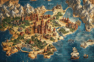design a unique vector map, realistic or fantasy