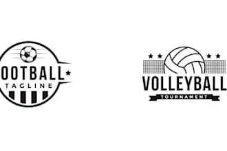 design soccer ball football tournament icons emblems logo