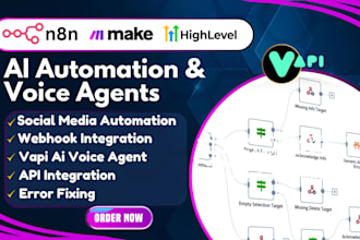 automate ai voice and SMS flows using gohighlevel and n8n