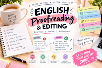 proofread and fix your english writing fast and professionally