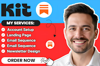 setup substack convertkit newsletter kit landing page convertkit email sequence