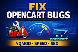 fix any opencart error, vqmod, ocmod, or checkout issue