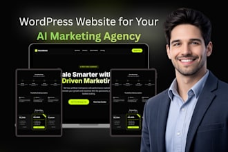 design a modern ai marketing agency website in wordpress