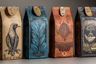 do coffee bag , label , product packaging ,pouch design