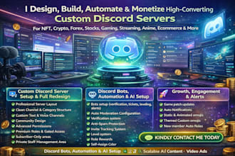 create custom discord nft game trading anime server setup with whop monetization