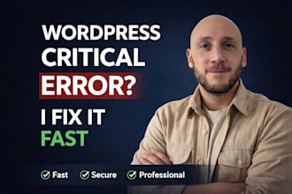 fix wordpress critical error, bug or white screen urgently
