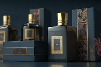 create luxury cosmetic product packaging label