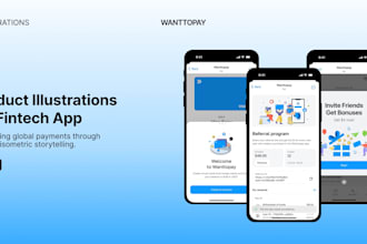 create professional illustrations for fintech and saas