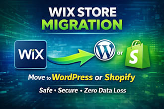 transfer your store from wix to wordpress or shopify professionally