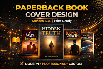 design a professional paperback book cover