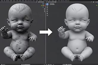 do stl file repair, custom modification for 3d printing, 3d model repair stl