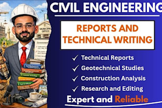 write professional civil engineering reports and technical documents