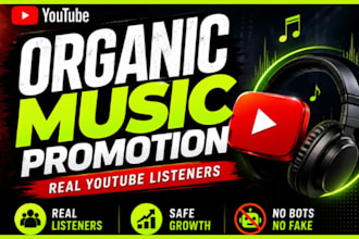 organic youtube music promotion to real and active listeners