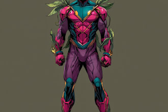 superhero character for comics