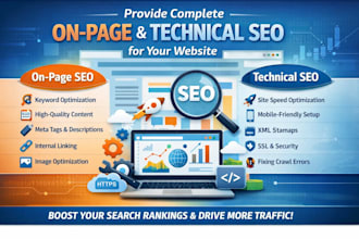 onpage SEO and technical optimization for you