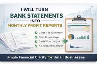 create a profit and loss statement and financial dashboard for your business